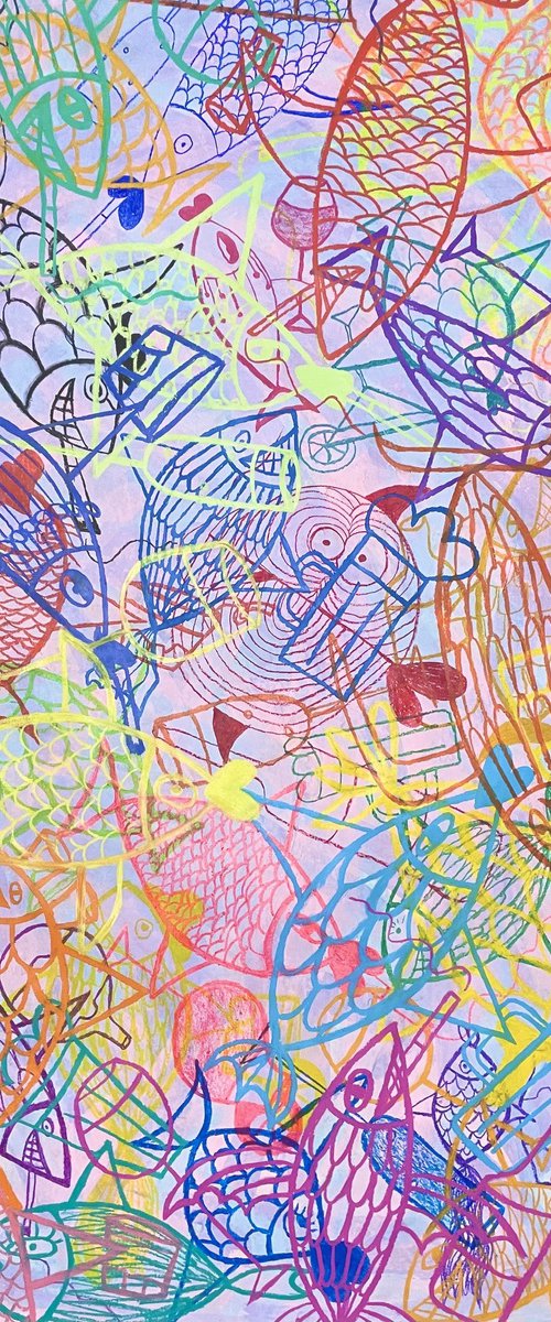 Drunk fishes by Ann Zhuleva