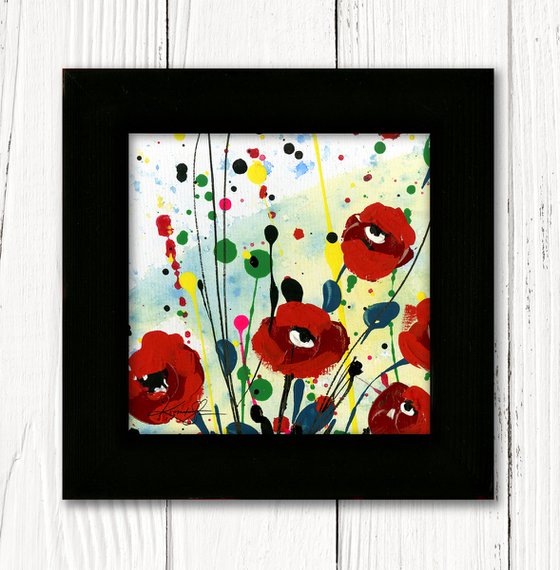 Poppy Dreams 5- Framed Floral art by Kathy Morton Stanion
