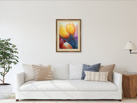 Fantasy with Flowers 337: paper 59x42cm