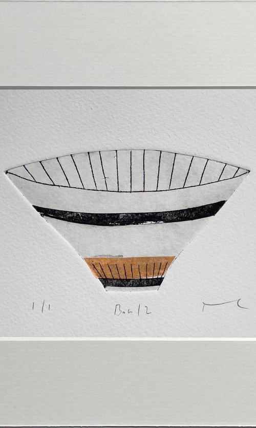 Midcentury Bowl No.2 original drypoint by Francesca Iannaccone