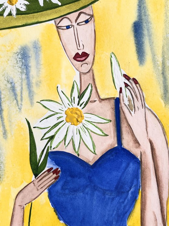 Woman with Daisy