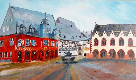 Historical marketplace of a small German town