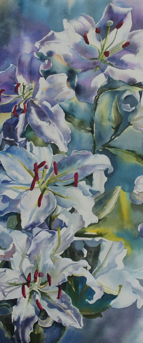 WHITE LILIES #5 by Yurii Pashkov
