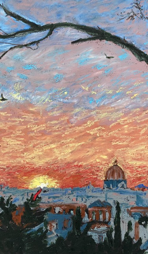 Sunset over Rome by Alla Semenova