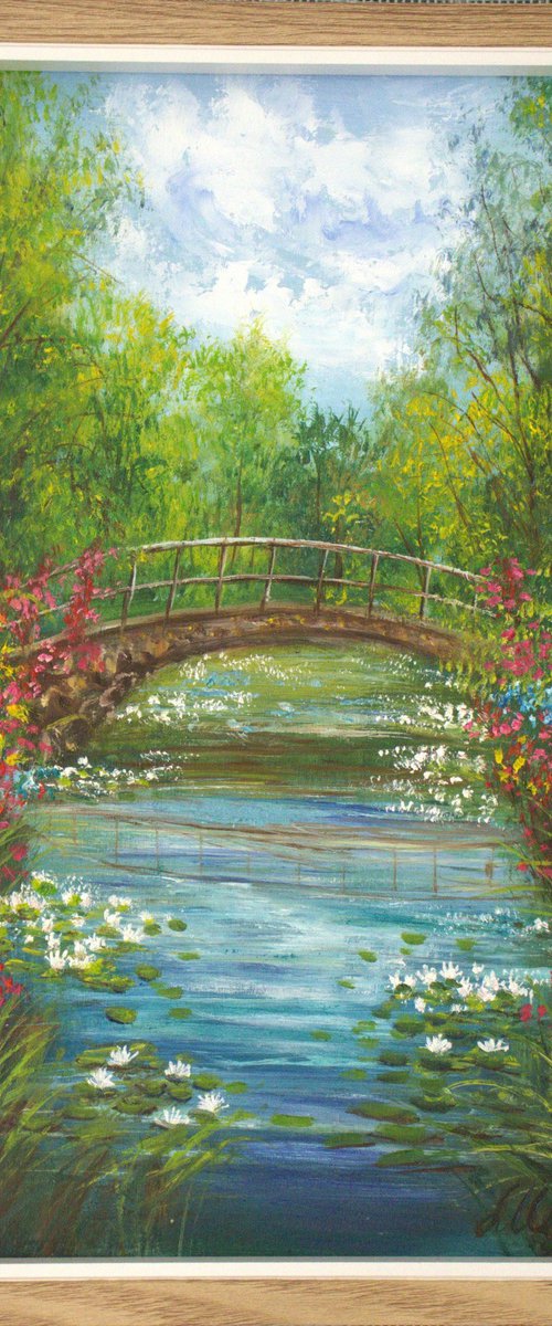 White lilies pond by Ludmilla Ukrow
