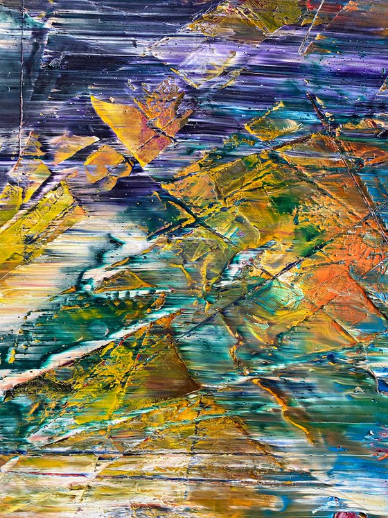"A Hard Pill To Swallow" - Original PMS Mixed Media Assemblage Sculptural Painting on Recycled Wooden Coffee Table, - 50 x 22 inches