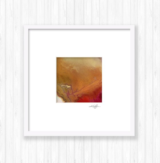 A Soft Prayer - Watercolor Abstract Painting in mat by Kathy Morton Stanion