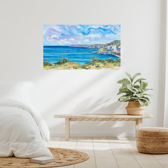 Coastal path walk seascape