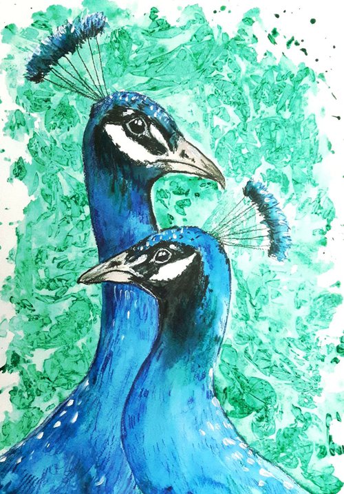 "Peacock love" by Marily Valkijainen
