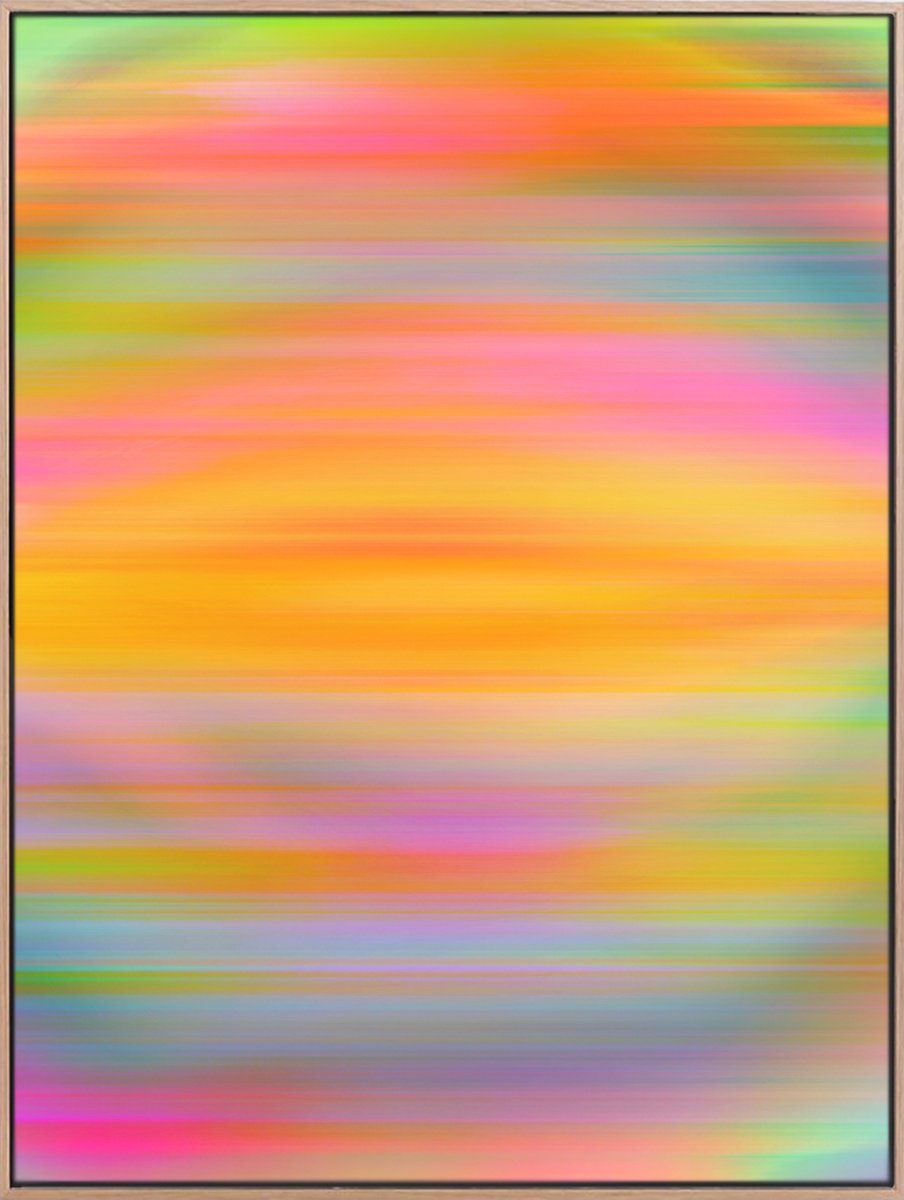 Abstract Landscape Acrylic Painting By Jonas Peres, 24 X 31, New Day, Iii, Original Artwork