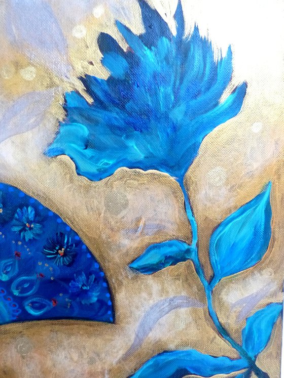 Blue poetry 65 x 81 cm