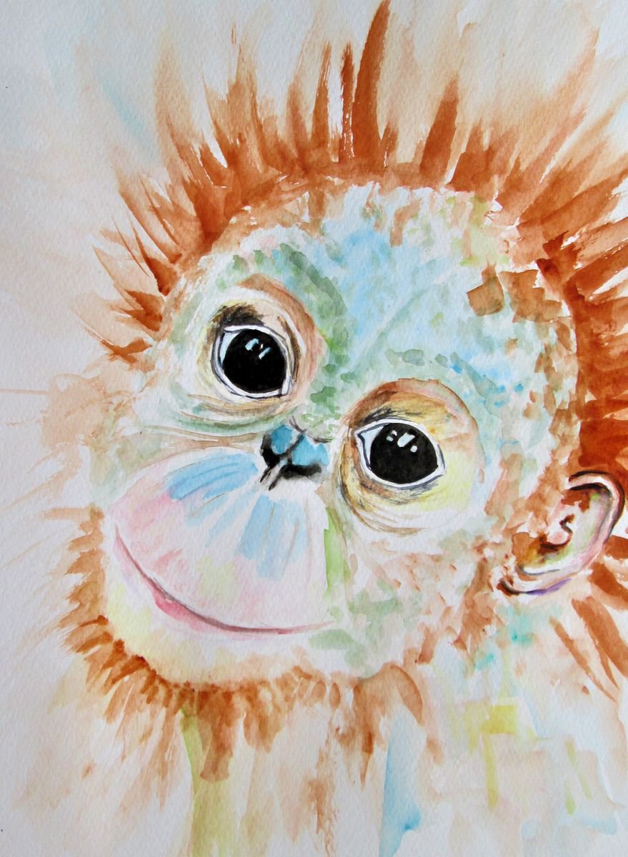 Orangutan Baby Monkey by MARJANSART