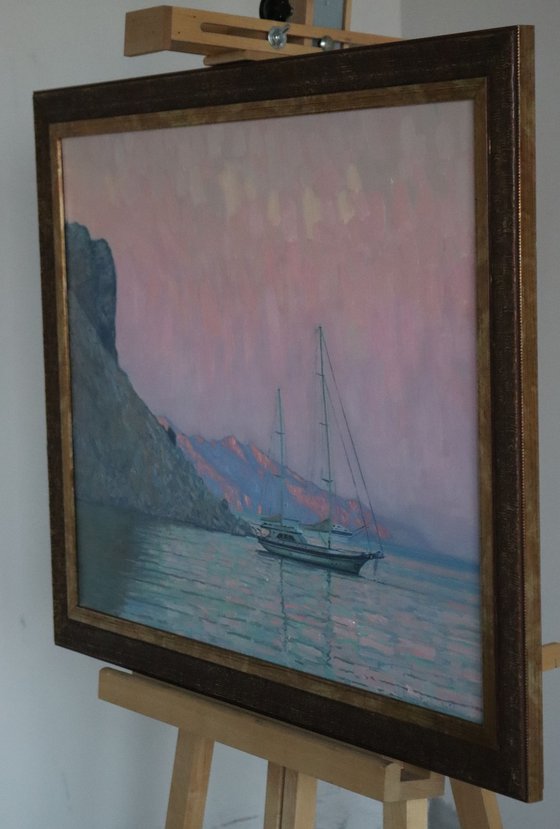 Sunset. Italian beach