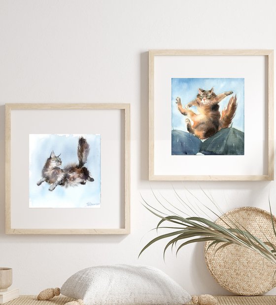 Midair Mischief - Diptych