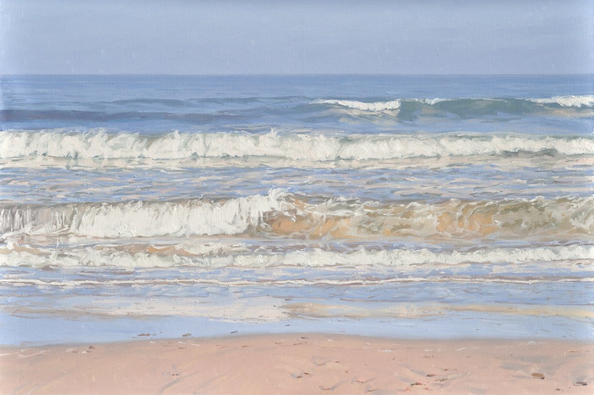 Waves in the morning light by ANNE BAUDEQUIN
