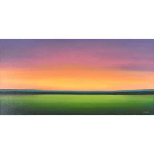 Illuminated Sky - Colorful Abstract Landscape by Suzanne Vaughan