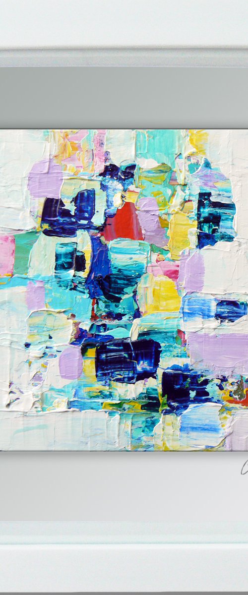 Framed ready to hang original abstract  - Impasto #1 by Carolynne Coulson