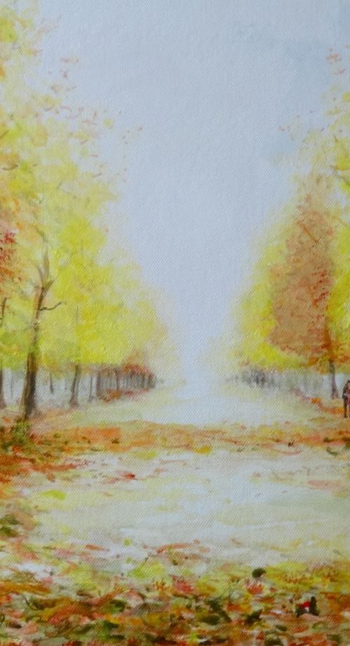 An Autumn Kiss by Mel Davies Original Art