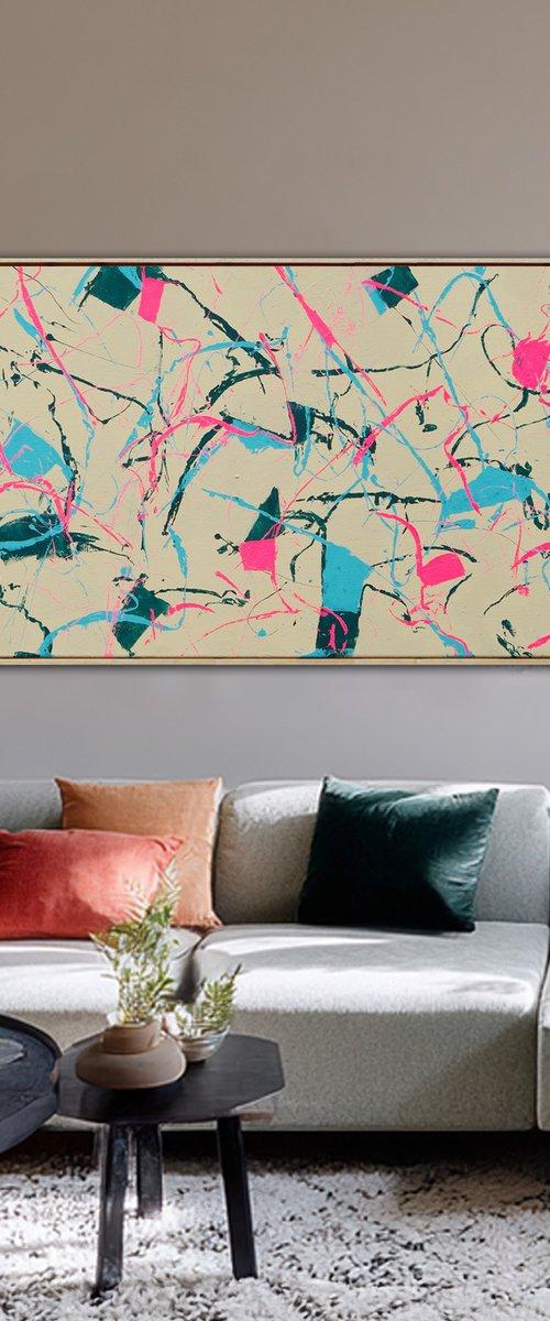 Fragmenst of joy in pink by Ronald Hunter