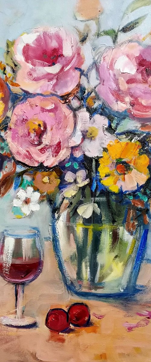 Flowers in a Vase by Olga Lomax