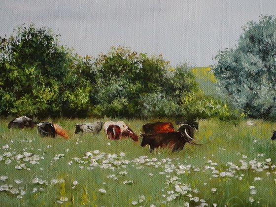 Meadow Landscape with Cattle