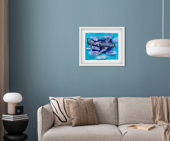 Flying into the clouds