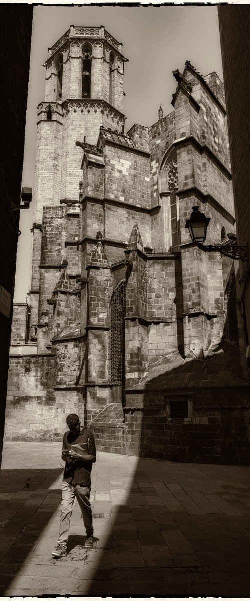 modernity against a cathedral backdrop by Daniel Fontaine