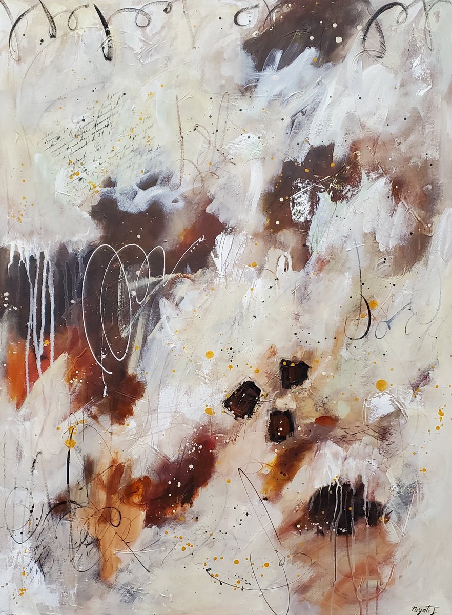 Abstract Acrylic Painting By Niyati Jiwani, 30 X 40", Solace, Original Artwork