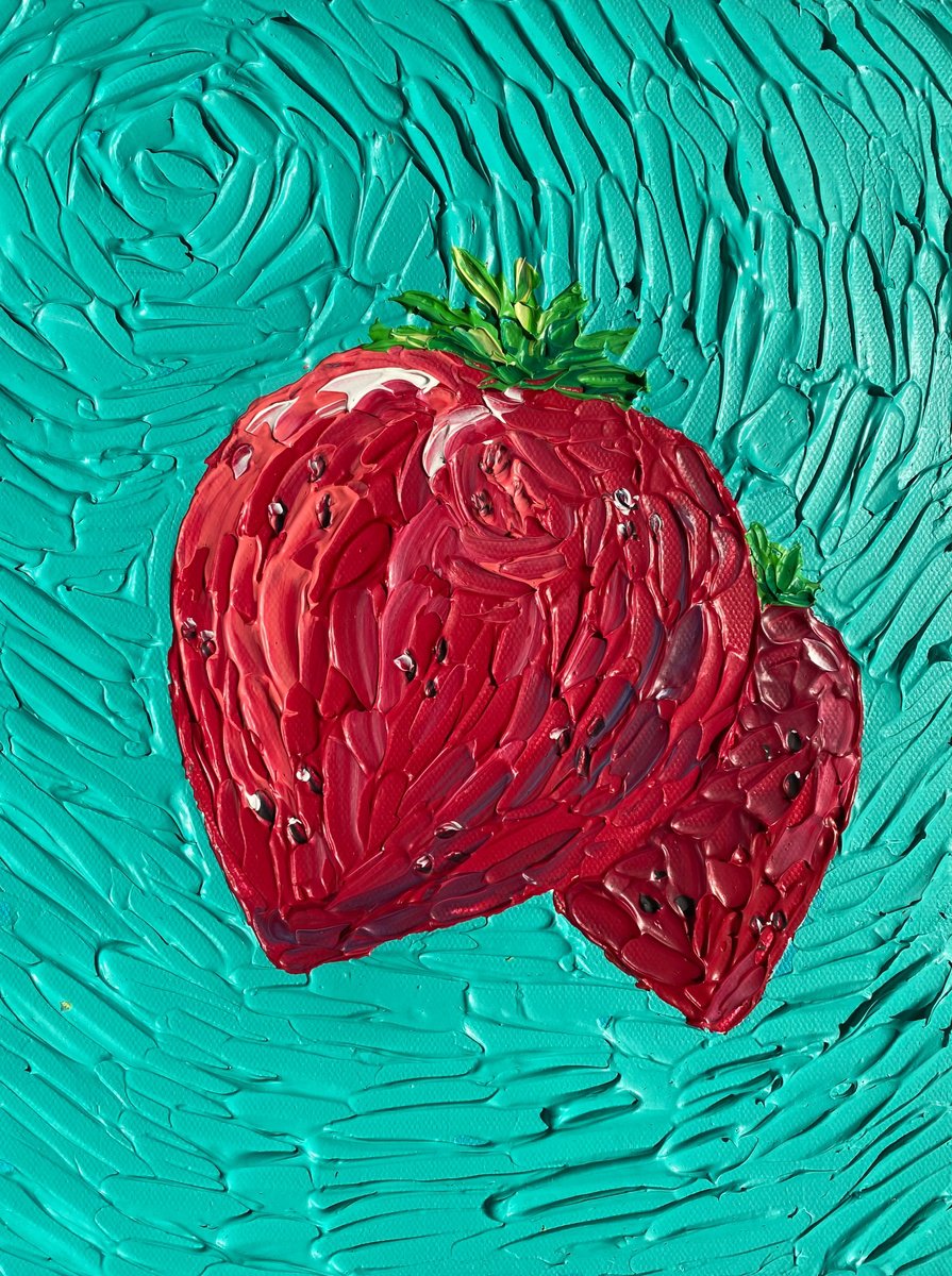  Strawberries By Guzaliya Xavier, 9 X 12, Artwork For Sale On Artfinder