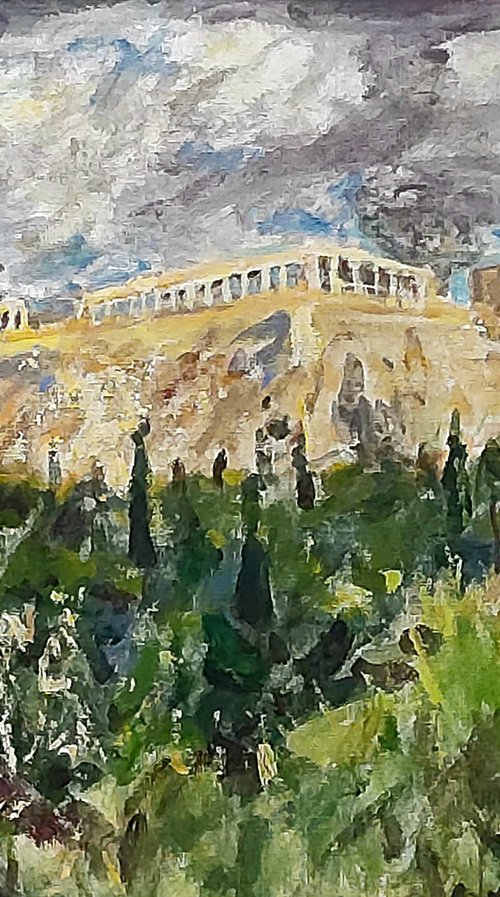 Clouds over  Acropolis by Dimitris Voyiazoglou