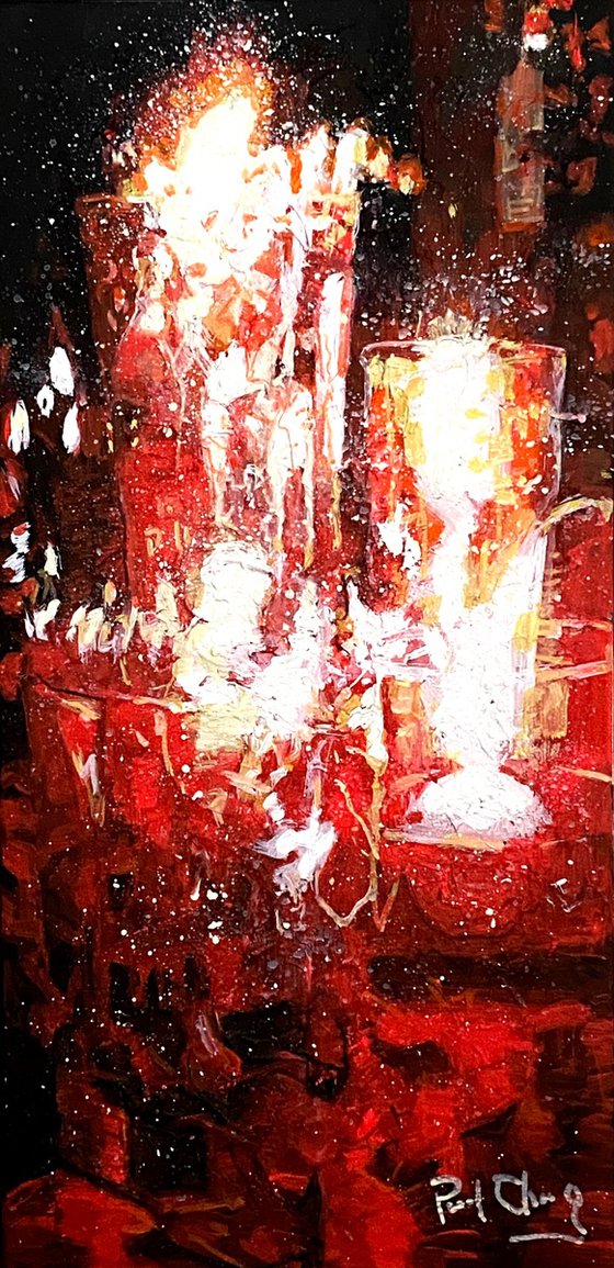 Candlelight and Wine Glasses