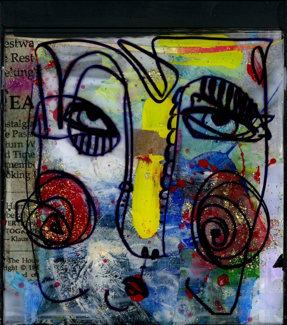 Mixed Media Funky Face Collection 2