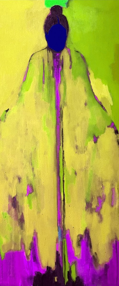 Yellow Abstraction by Gela MIKAVA