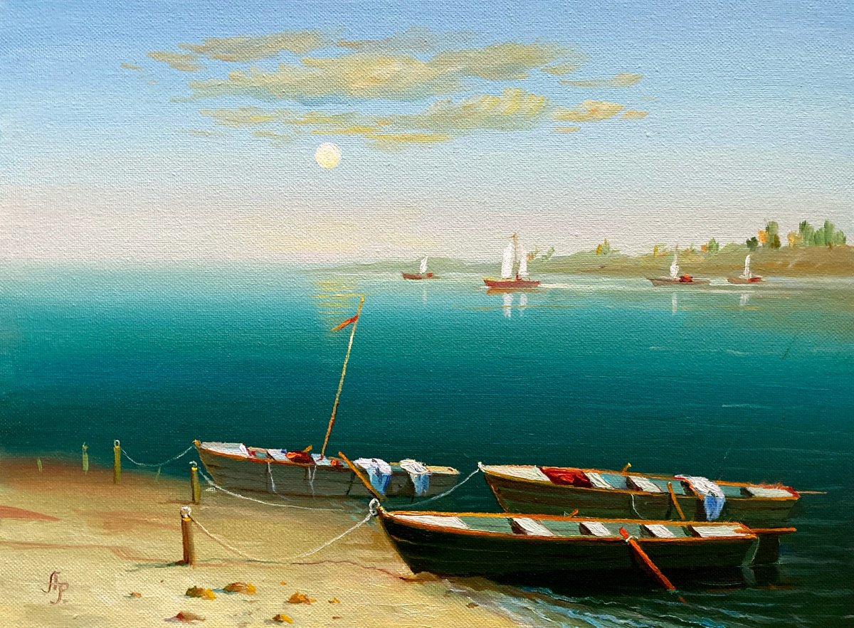 Fishing boats by Olexandr Romanenko