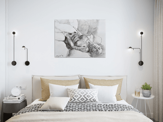 Nude lying study