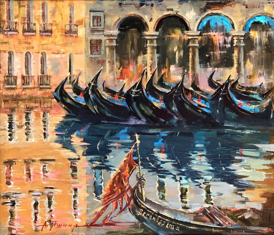 Old Venice Original Oil painting