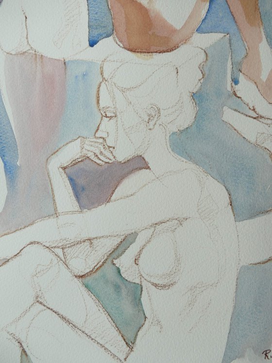 female nude various poses