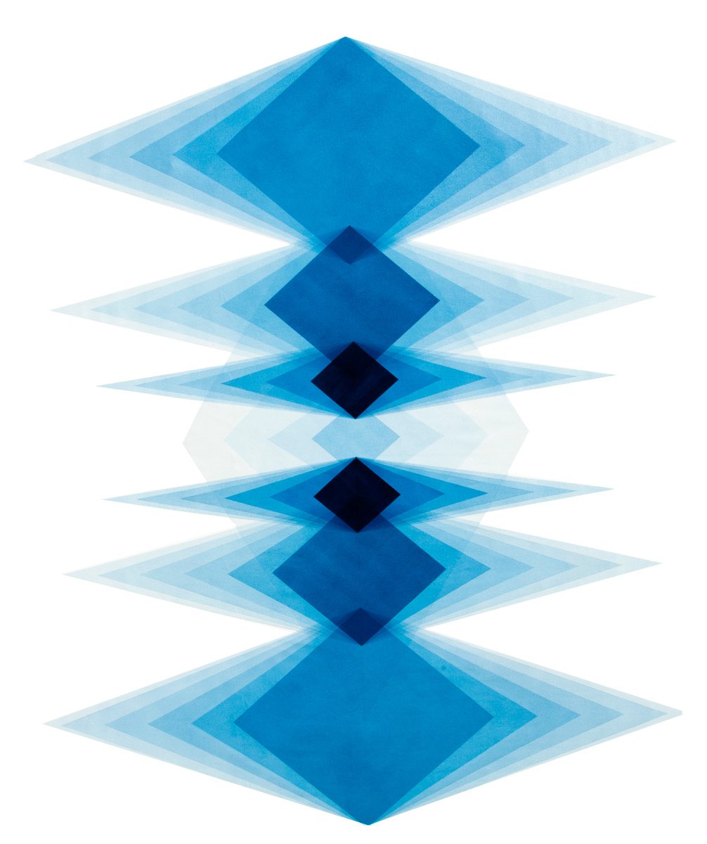 Geometric Abstract Acrylic Painting By Catia Goffinet, 57 X 72, Multiverse 2, Original Artwork