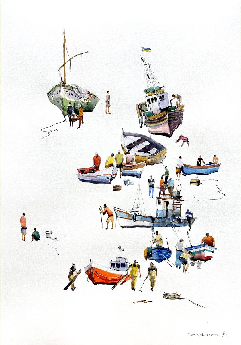 Yachtsmen by Bogdan Shiptenko