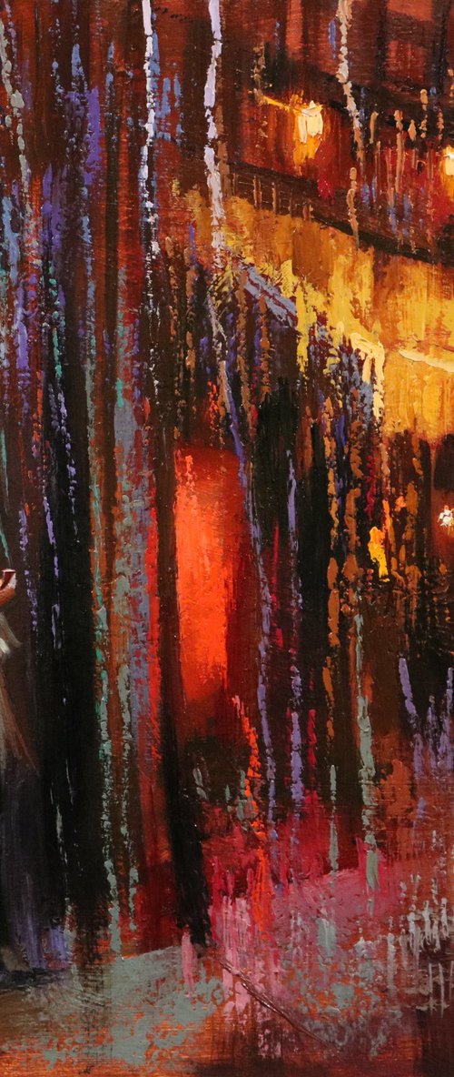 Streets of Soho in Rain by Chin H Shin