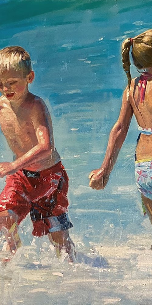 Beach Siblings by Paul Cheng