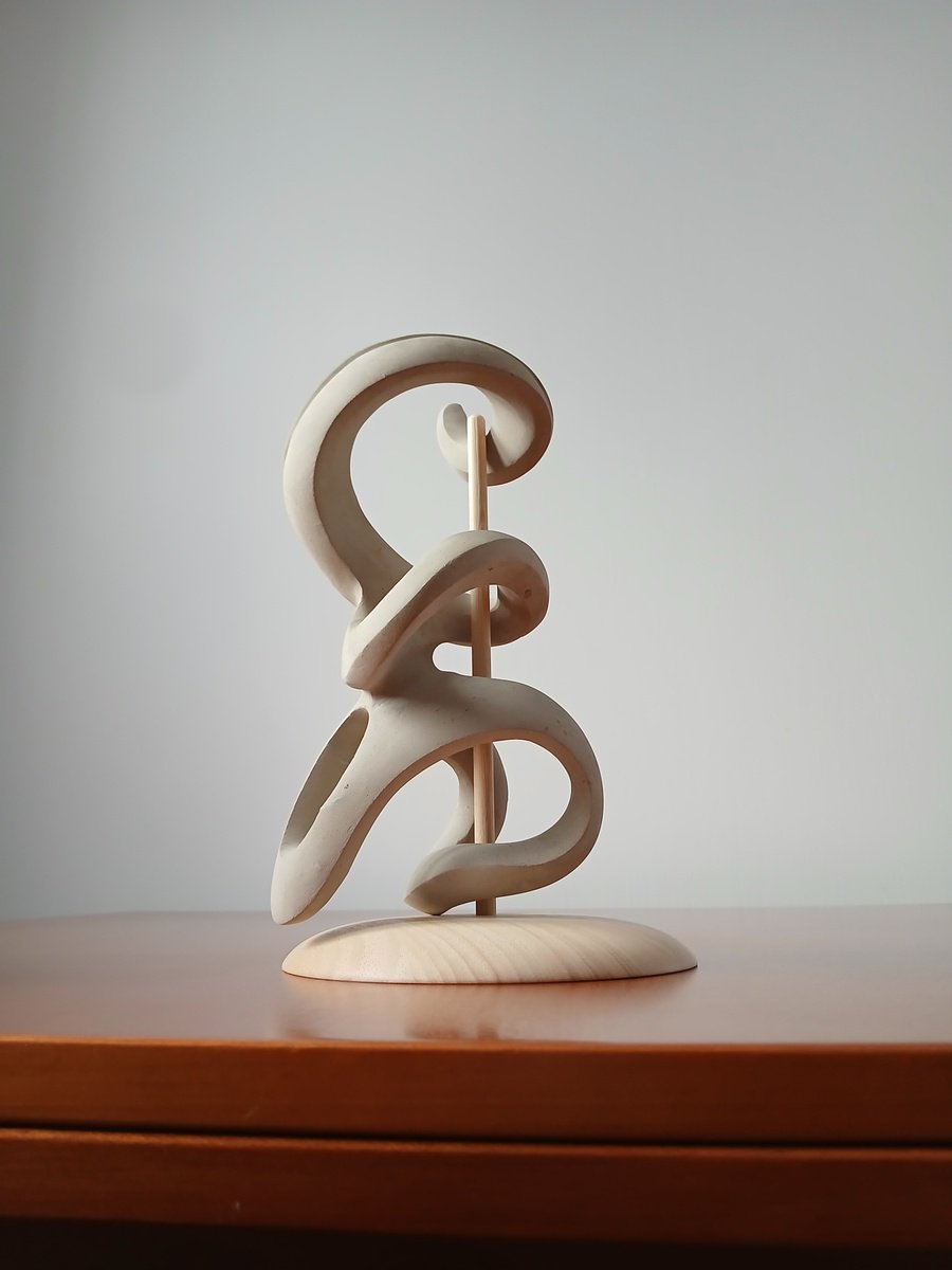 Abstract Stone Sculpture By Massimiliano Capraro, 5 X 10", Socrates, Original Artwork