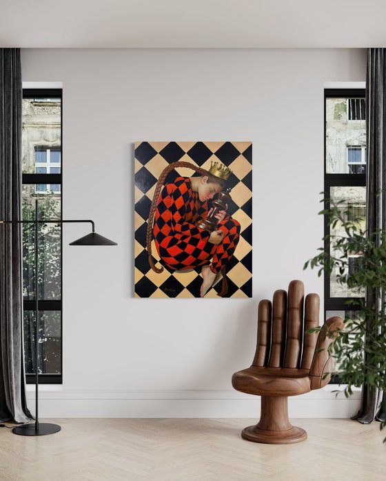 The Checkmate Original Oil Painting
