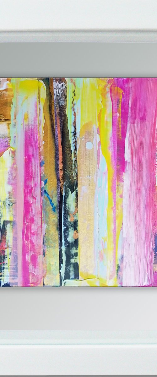 Framed ready to hang original abstract  - Sampled #3 by Carolynne Coulson