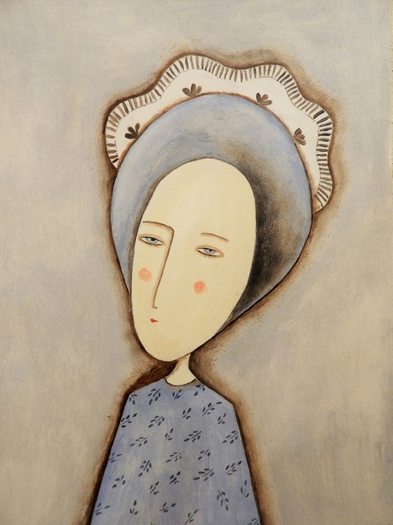 The woman with the bonnet