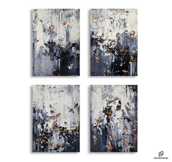 Abstract Painting / Set of 4 / Abstract S2302