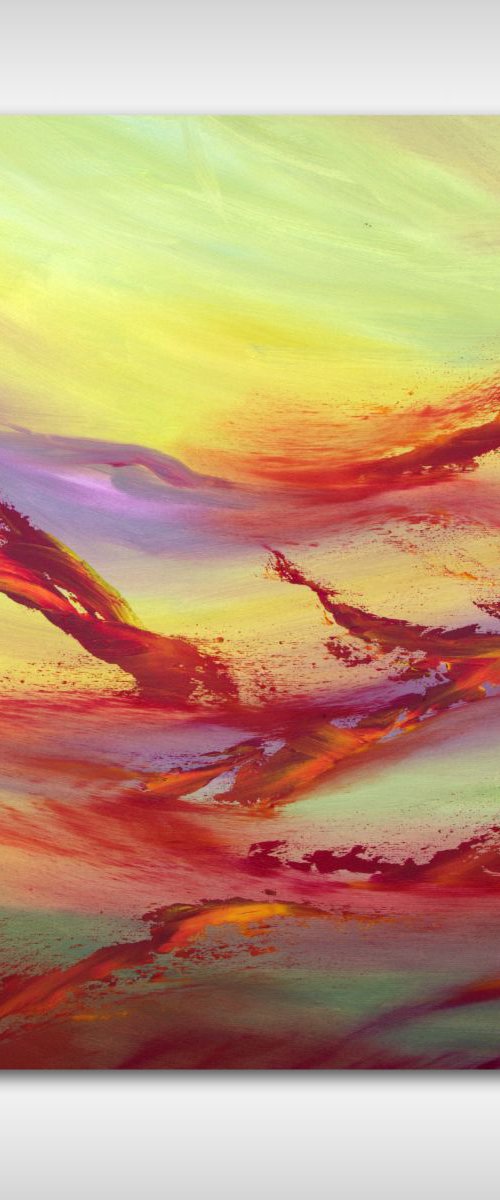 Revolving time I, 60x60 cm, Deep edge, Original abstract painting, oil on canvas by Davide De Palma