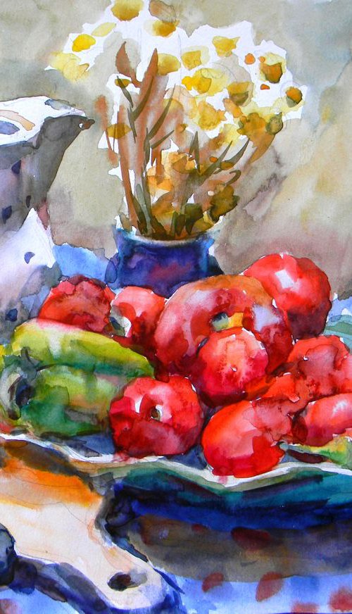 Evening tomatoes by Liudmyla Chemodanova