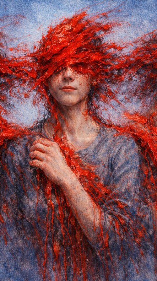 “The Red Within – Series IV (4 works)” by Bojan Jevtić