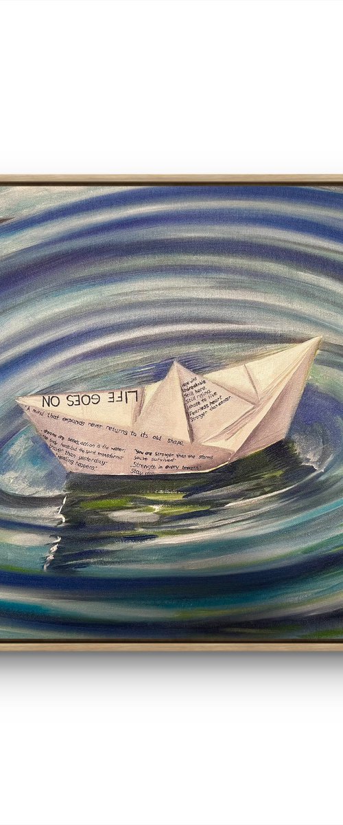 Paper boat of thoughts 2 by Aisylu Burangulova